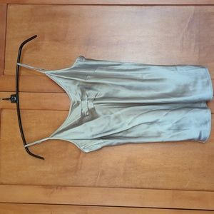 Nougat London Sz 2 Silk Silver Cami Medium